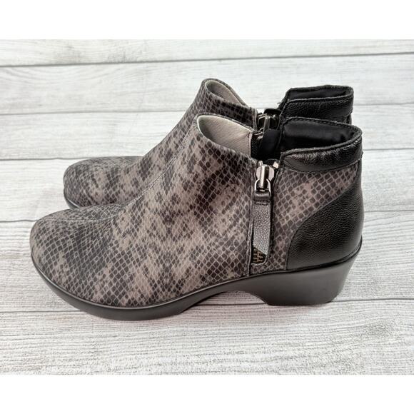Alegria Sloan Snake Ankle Booties Zip Closure Platform Heels EU Size 40 - Picture 2 of 8